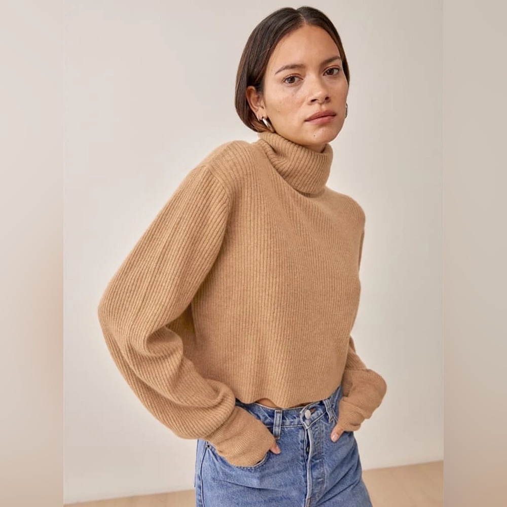 Reformation Luisa Cropped Cashmere Sweater